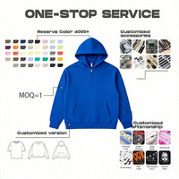 Sweat à capuche décontracté pour homme, style streetwear hiver, imprimé, sans cordon, personnalisé, zippé, vintage, double couche, effet soleil délavé et vieilli, MOQ 1