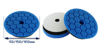 Tampon de polissage en mousse à grille bleue EVERTOOL 6 pouces, fixation auto-agrippante, pour polisseuse rotative automobile, éponge de polissage pour le detailing auto