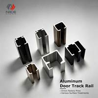 Rail de porte coulissante en alliage d'aluminium 6063 anodisé, longueur sur mesure, coupe jusqu'à 6m, pour armoire de cuisine et penderie