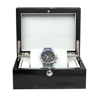 Boîte de rangement pour montre simple en bois laqué sur mesure, étui cadeau de luxe pour montre-bracelet avec logo personnalisé, multifonction, vente en gros OEM Guangdong