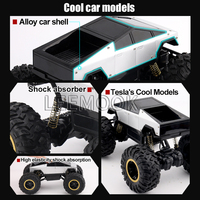 Voiture de Simulation Télécommandée 4x4 Cyber Climbing avec Lumières, Modèle 1/16, Camion Tout-Terrain en Alliage 2.4G