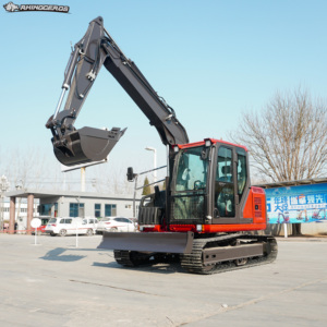 Frete Grátis EPA Escavadeira <span class=keywords><strong>7</strong></span>.<span class=keywords><strong>5Ton</strong></span> 8 Ton Yanmr Motor Crawler Digger Farm Mini Bagger Mini Escavadeira com Polegar Balde - Product Image 3