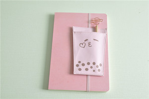 Cuaderno con tapa dura para tarjetas A5, regalos con estuche para lápices de té de la leche, juego de papelería para diario de PU para <span class=keywords><strong>BTS</strong></span> - Product Image 5