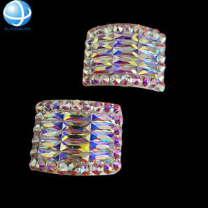 Novedad, Hebilla de Zapato de Baile Irlandés con Diamantes de Imitación AB en Forma de Triángulo Grande para Bailarines, Accesorio de Decoración para Zapatos de Jig - Product Image 4