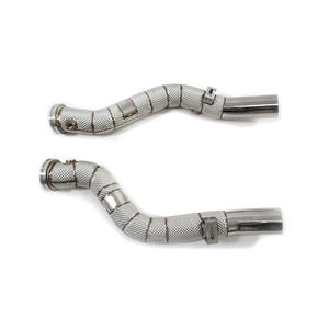 Para Maserati Levante <span class=keywords><strong>SQ4</strong></span> 3,8 T T304 Acero inoxidable escudo térmico bajante producto Ecnal - Product Image 1