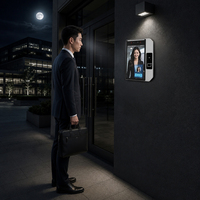 Easco - Máquina Biométrica de Control de Acceso con Reconocimiento Facial y Visión Nocturna de 8 Pulgadas con Montaje en Pared para Oficina