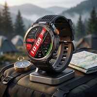 Reloj Inteligente CR190, Reloj Deportivo para Exteriores, Resistente al Agua 3ATM, Brújula, Pantalla Redonda