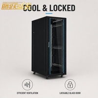 Armoire serveur haute capacité 32U 1000*600*1600mm avec porte perforée, rack sur pied pour données d'entreprise