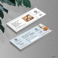 Tarjetas de Descuento Personalizadas para Restaurantes y Hoteles, Cupones de Efectivo Multiusos y Boletos para Desayuno para Promoción de Servicios de Alimentación