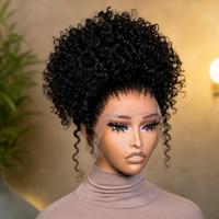 Perruques Lace Front HD en Cheveux Humains, Bouclées Birmanes avec Mèches, Cheveux Humains Bruts, Perruque Lace HD, Perruques Bouclées Super Double Drawn