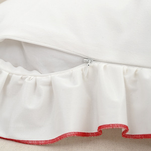 Housses de coussin en velours à volants imprimé <span class=keywords><strong>papillon</strong></span> rose pour canapé, taies <span class=keywords><strong>d</strong></span>'<span class=keywords><strong>oreiller</strong></span> shabby chic de couleur unie avec volants 18x18 pouces/ - Product Image 6