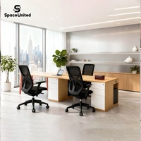 Poste de travail ouvert pour 2 personnes SpaceUnited, bureau pour employés, meuble de bureau