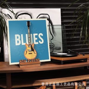 Wooden Cd <b>Rack</b> Brown Eco Friendly Desktop Storage For Music Albums And <b>Records</b> - Product Image 4