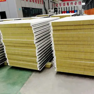 120 kg/m3 Sandwichplatte aus Steinwolle für Fertighäuser, Stahlkonstruktionsgebäude