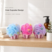 Coloré Princesse-Style Corps Exfoliant Bain Éponge Boule Durable Moussant maille Brosse Adultes Enfants Mignon Bulket Forme Éponge De Bain