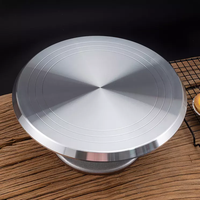 Backzubehör Tortendekorationswerkzeuge Metall-Drehplatte für Kuchen 12 Zoll Aluminiumlegierung Rotierende Tortenplatte