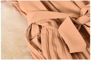 Vestidos elegantes con cinturón y cremallera lateral para mujer, 7 colores, falda larga con lazo y tirantes para mujer, Falda larga con tirantes y cintura más delgada - Product Image 4