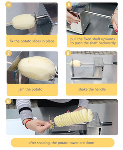 <strong>2026</strong> Factory Outlet Manual Hand Stainless Steel Spiral Potato Cutter Tornado Tower Fresh Chips Potato Tower Cutter <strong>Machine</strong> - Product Image 3