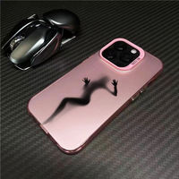 Coque de téléphone pour iPhone 15 Pro Max, iPhone 13, couleur argent mat, avec l'image d'une actrice sexy Phantom.