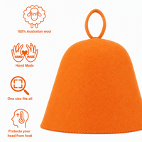 Chapeau de sauna et spa en feutre de laine mérinos 100 % pure, réutilisable, doux pour la peau, coloré, épaisseur 3 mm, pour adultes