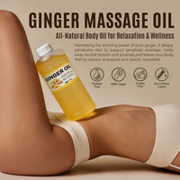 Huile de massage au gingembre anti-cellulite et raffermissante pour drainage lymphatique, amincissante, 1000 ml, en vrac, directement de l'usine
