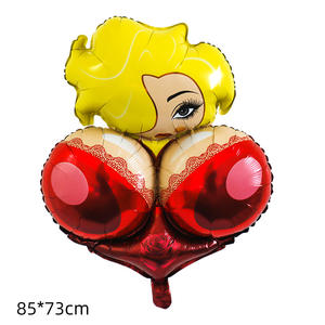 Globos de Aluminio para <span class=keywords><strong>Despedida</strong></span> de Soltero, Globos Personalizados con Forma de Senos para el Día de San Valentín, Decoración Divertida para Adultos - Product Image 6