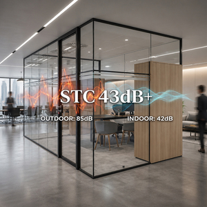 ผนัง<span class=keywords><strong>กั้น</strong></span><span class=keywords><strong>กระจก</strong></span>ใสแบบถอดประกอบได้ ไม่มีกรอบ มองทะลุได้เต็มที่ สำหรับ<span class=keywords><strong>ห้อง</strong></span>ประชุมสำนักงาน <span class=keywords><strong>ห้อง</strong></span>เก็บเสียงภายใน - Product Image 2