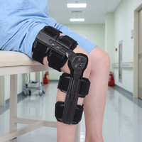 Attelle de jambe réglable pour rééducation des fractures, fixation à boucle et crochets, support médical pour genou adulte