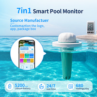 Moniteur intelligent de haute qualité 7 en 1 TDS EC OPR Température Chlore pH pour piscines et étangs, personnalisable OEM