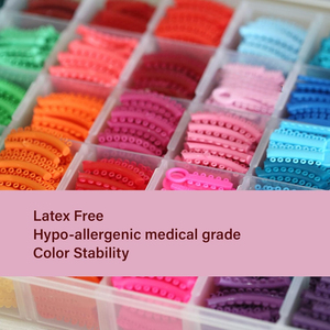 ยางรัดฟันแบบโอริง 1040 เส้น ยืดหยุ่นสูง 40 สี สำหรับจัดฟันด้วยมือ อุปกรณ์จัดฟัน - Product Image 4