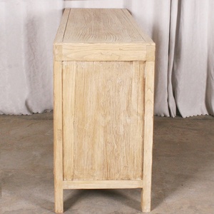 Meubles de <span class=keywords><strong>style</strong></span> campagnard antique chinois tiroirs en bois massif en orme naturel <span class=keywords><strong>buffet</strong></span> mural - Product Image 5