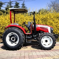 Tracteur agricole 4x4 de 100 CV en promotion avec moteur YTO, boîte de vitesses et roulements