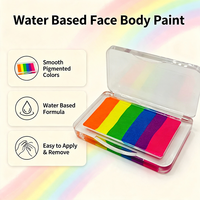 Palette de peinture corporelle néon 6 couleurs pour maquillage de fête, Halloween, cosplay, art UV, arc-en-ciel, à base d'eau, pour visage et bébé - Grande Vente