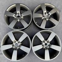 Jantes SUV 20 pouces en alliage d'aluminium forgé à cinq branches pour Defender, finition gris canon usiné, avec boulons inclus