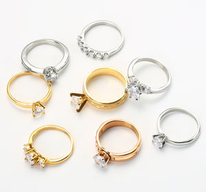 покрытием из белого розового золота цирконием вечность обещание юбилей кольца из нержавеющей стали для женщин девушек-подростков - Product Image 2