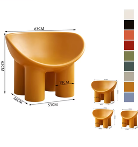 Tabouret à jambes épaisses à usage quotidien Siège de chaise de canapé commercial, Chaise paresseuse de salon contemporaine Décoration de balcon <span class=keywords><strong>Articles</strong></span> - Product Image 1