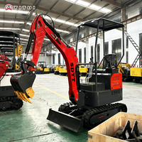 Mini-excavatrice compacte puissante avec structure renforcée, équipée d'un moteur Kubota à couple élevé à l'intérieur