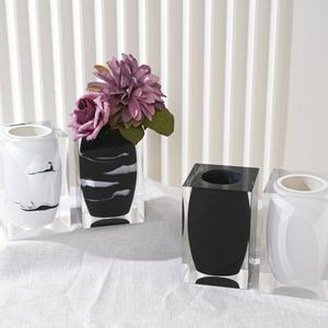 Acrylic Minimalist <b>Vase</b> Tabletop High Transparency Decorative Ornament Italian Design Style - Product Image 1