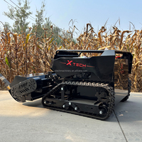 Tondeuse à gazon robotisée à fléaux autopropulsée à haute efficacité de 1200 mm, tondeuse à gazon de jardin intelligente, télécommande, tondeuses à gazon à chenilles