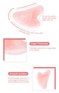 All'ingrosso massaggiatore di cristallo naturale con Logo personalizzato quarzo rosa <span class=keywords><strong>Gua</strong></span> <span class=keywords><strong>Sha</strong></span> pietra e scatola personalizzato Guasha strumento di massaggio - Product Image 3