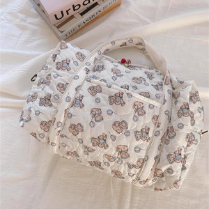 Hot Selling Mom <b>Backpack</b> <b>Large</b> Capacity Lightweight Cotton Water Resistant Baby Travel Bag Pregnant Women Zipper Closure Storage - Product Image 5