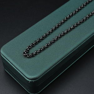 <b>Titanium</b> Steel <b>Chain</b> Necklace Faux Pearl White Unisex Everyday Wear Geometric Design PL006 - Product Image 3