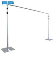 ESI Kit de tuyaux et draperies à double barre transversale de 10x10 pieds Support de toile de fond réglable et robuste pour décoration de mariage