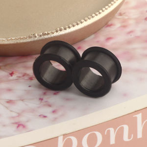 Iercing ununnel et ooft/iliard ilicono lelesh ar LUGs 2G-25mm leflexible ar tretching auauge xpander 6-24 Mmix Mix 10 tamaño negro - Product Image 3