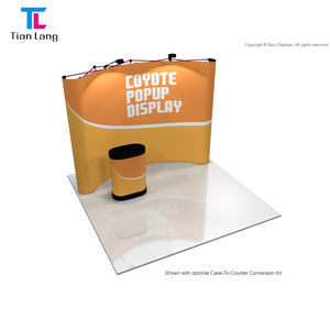 TianLang Impresión de sublimación de tinte de doble cara Tela de tensión portátil Pantalla de fondo Stand de feria comercial Banner plegable - Product Image 2