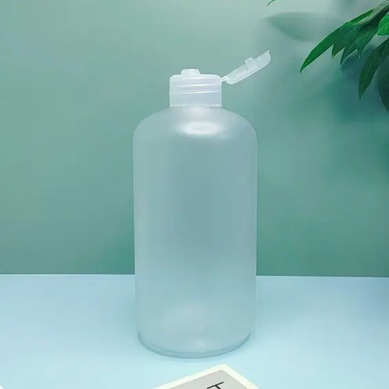 250Ml temizle Hdpe kozmetik şampuan vücut yıkama losyon ambalaj konteyner Flip Top Cap boş plastik sıkmak losyon şişeleri
