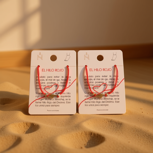 Cavigliera El Hilo Rojo in Acciaio Inossidabile con Filo Rosso Portafortuna, Gioiello Unisex alla Moda per Uso Quotidiano - Product Image 3