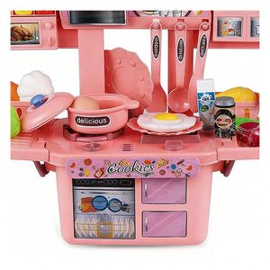 Ensemble de cuisine jouet pour enfants : comptoir, four, robinet, armoire – Jeu d'imitation pour le développement de la narration et l'engagement social - Product Image 4