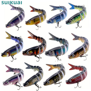 Ensemble de pêche transfrontalier 19g, composé de 8 leurres durs artificiels Mino Pencil multi-sections avec hameçons rigides, matériel de pêche Luya, fournitures de pêche très demandées - Product Image 1