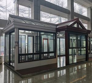 하이 퀄리티 럭셔리 현대 조립식 사용자 정의 겨울 정원 선룸 유리 집 알루미늄 야외 온실 - Product Image 3